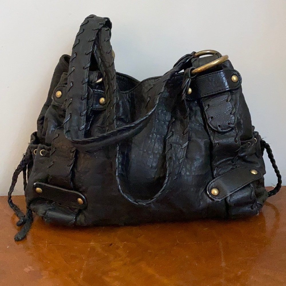 Black Leather Kooba Bag